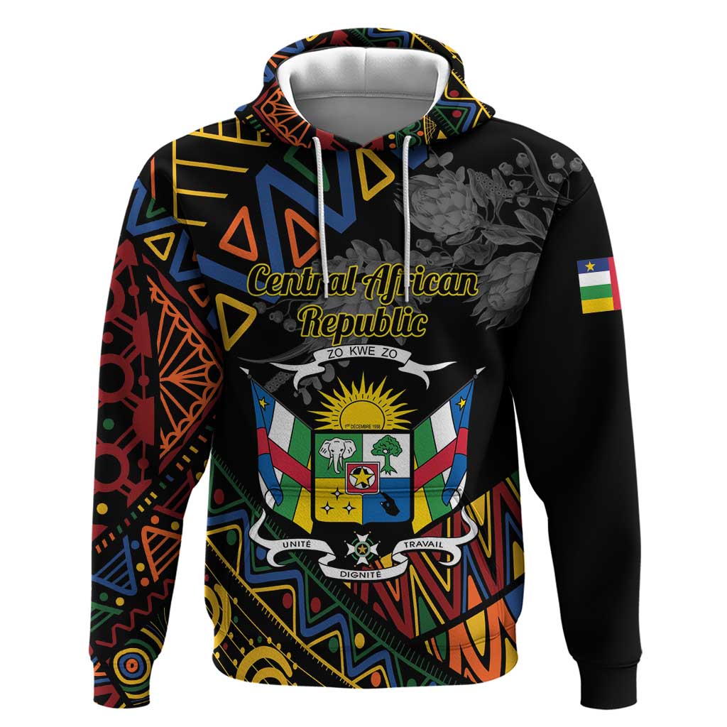 Personalized Central African Republic Hoodie Protea African Pattern LT01