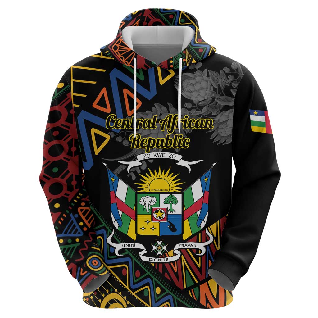 Personalized Central African Republic Hoodie Protea African Pattern LT01