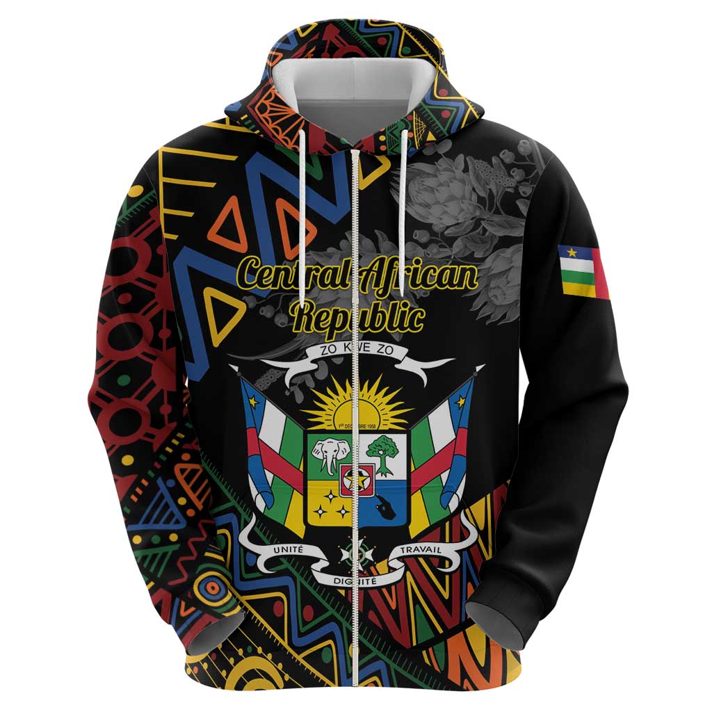 Personalized Central African Republic Hoodie Protea African Pattern LT01