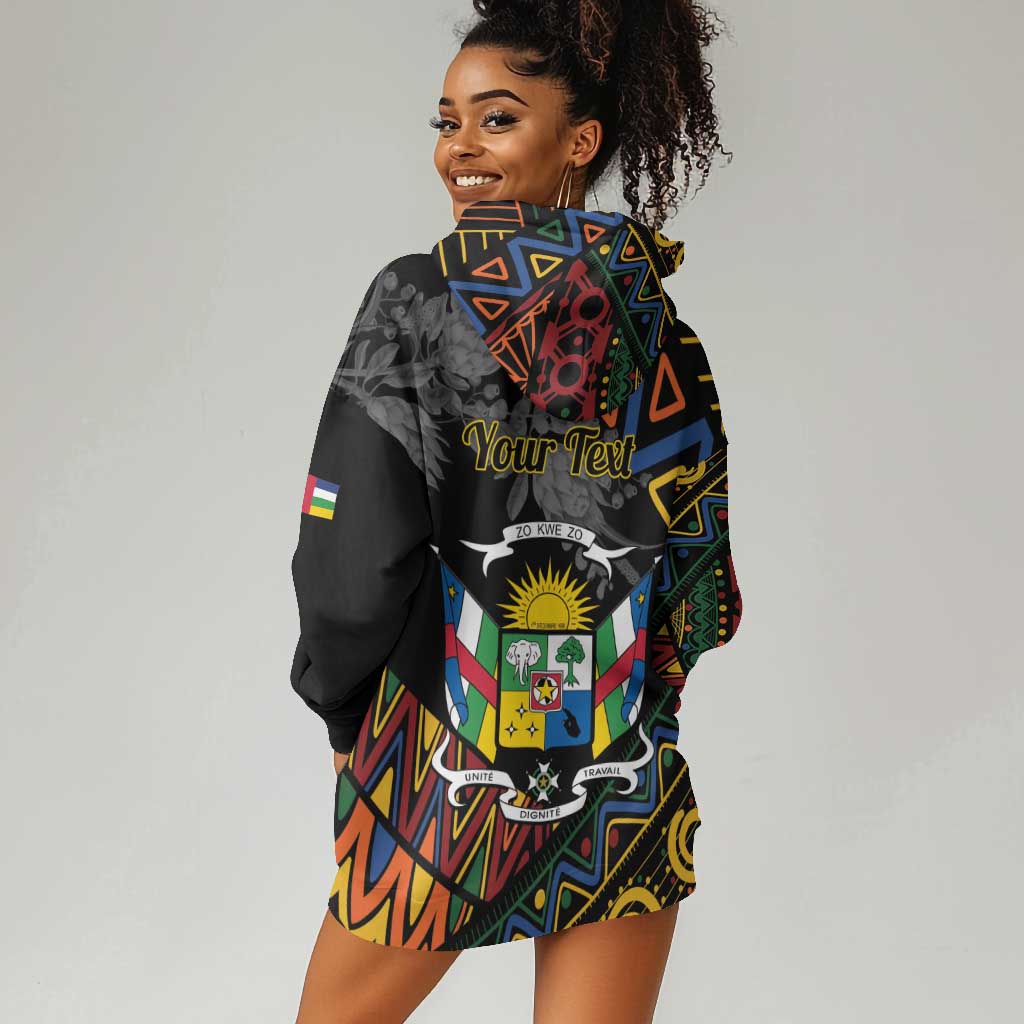 Personalized Central African Republic Hoodie Dress Protea - African Pattern LT01