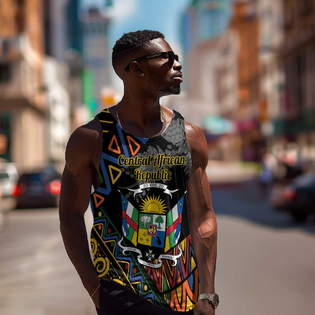 Personalized Central African Republic Men Tank Top Protea - African Pattern LT01