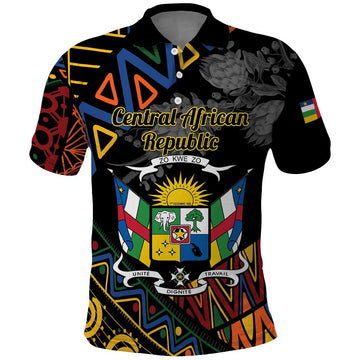 Personalized Central African Republic Polo Shirt Protea African Pattern LT01