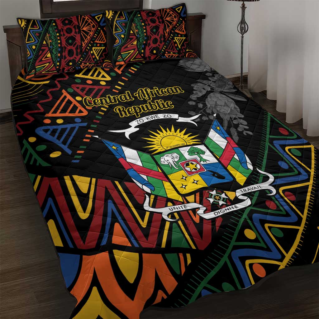 Central African Republic Quilt Bed Set Protea - African Pattern LT01