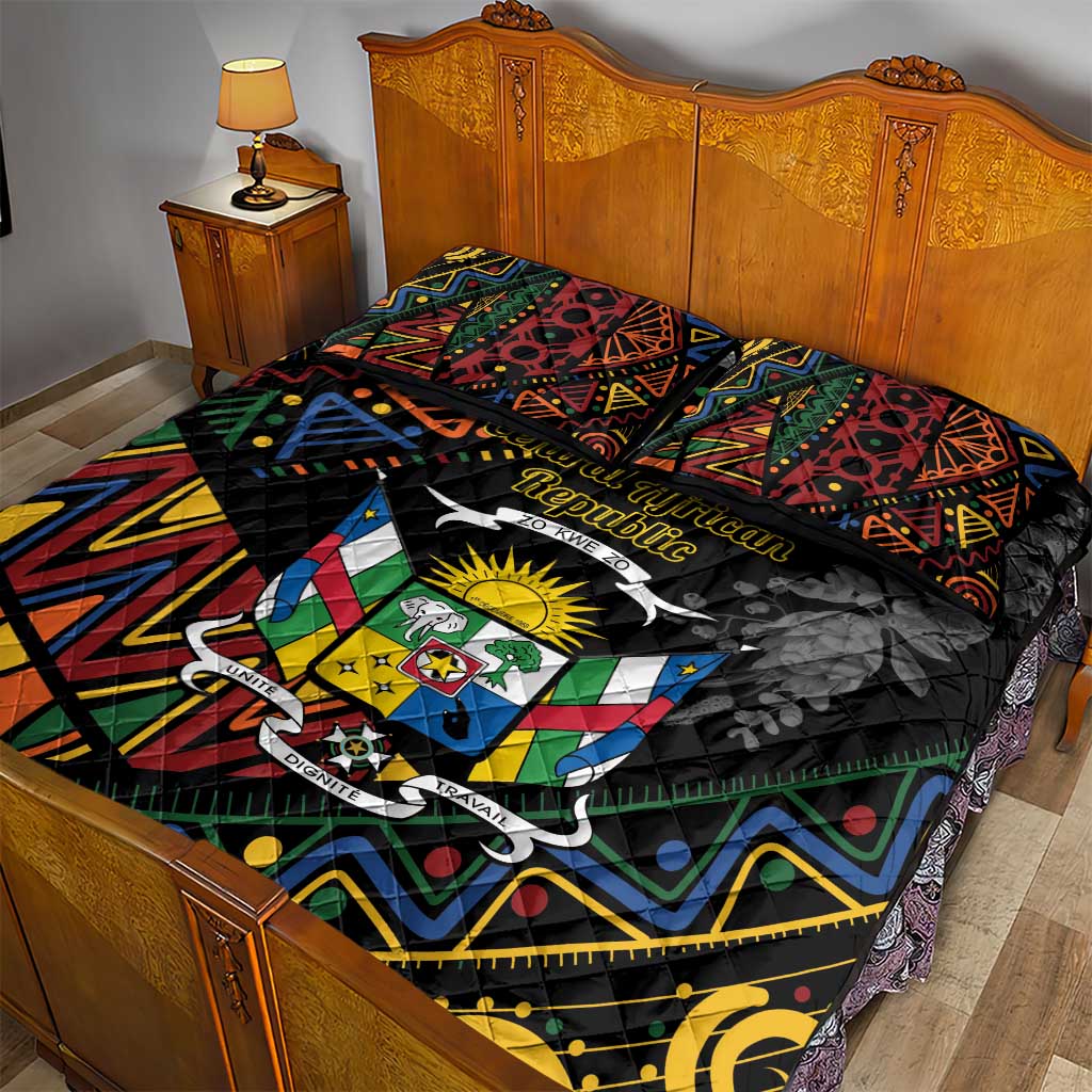 Central African Republic Quilt Bed Set Protea - African Pattern LT01