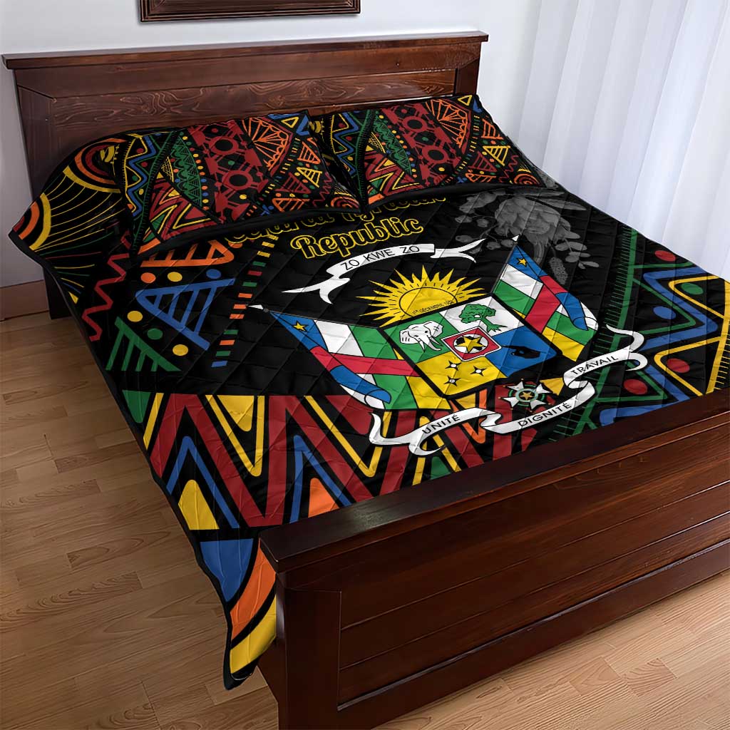 Central African Republic Quilt Bed Set Protea - African Pattern LT01