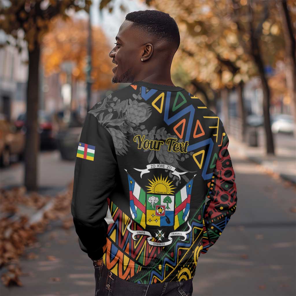 Personalized Central African Republic Sweatshirt Protea - African Pattern LT01