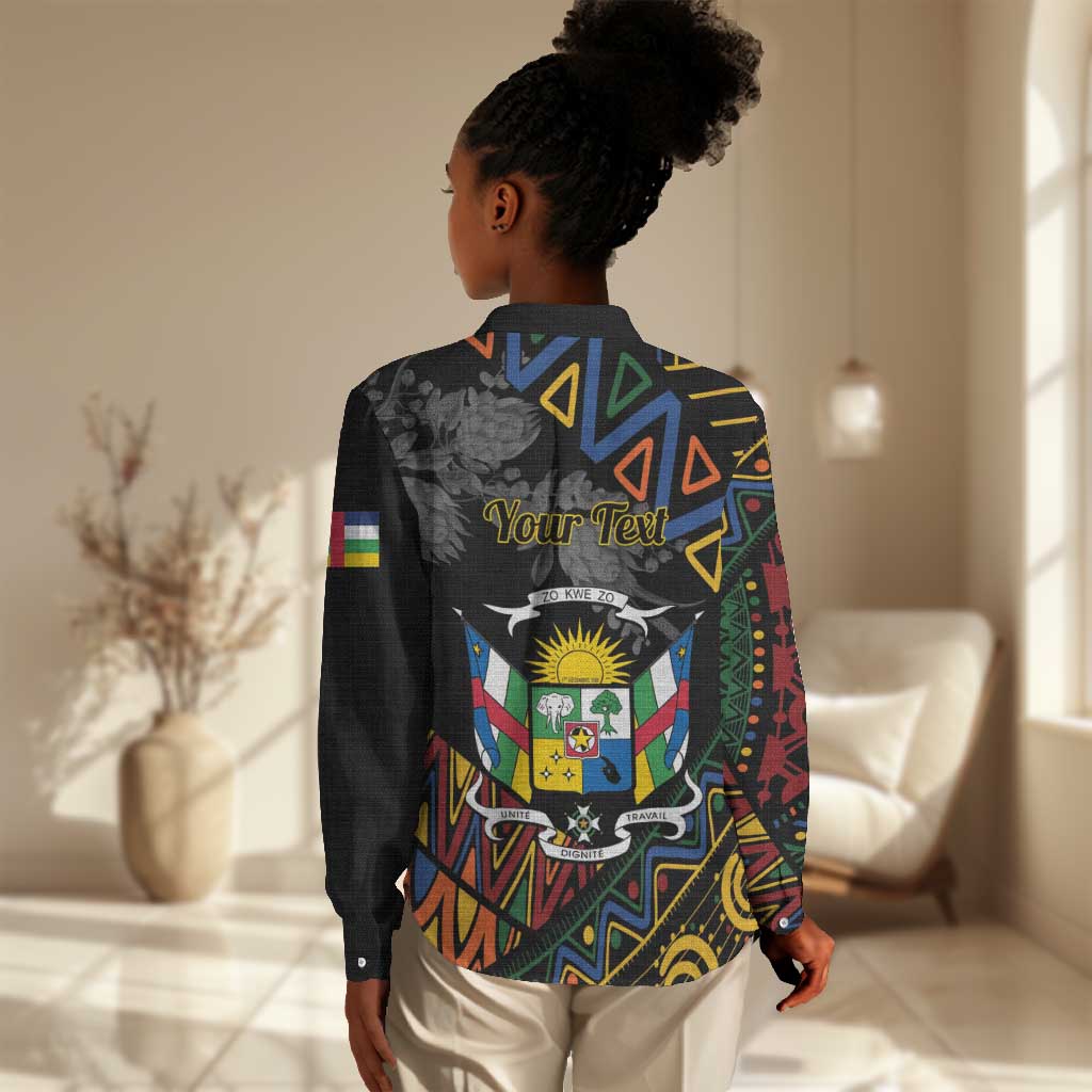 Personalized Central African Republic Women Casual Shirt Protea - African Pattern LT01