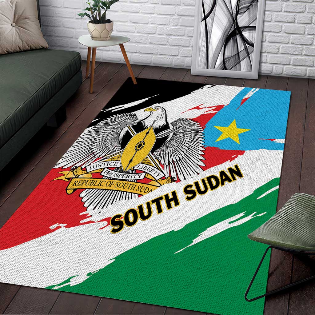 South Sudan Area Rug East Africa - Grunge Flag Unique LT01