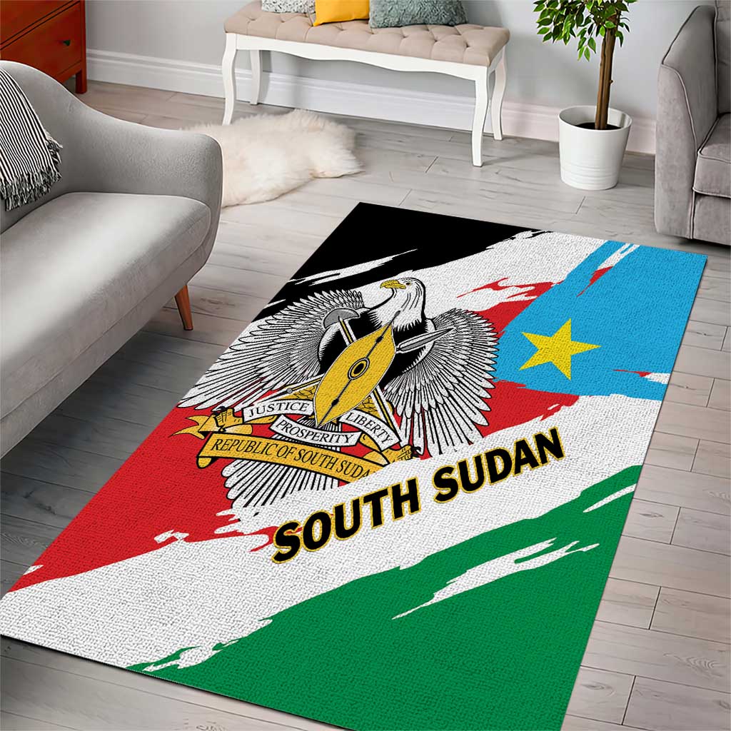 South Sudan Area Rug East Africa - Grunge Flag Unique LT01