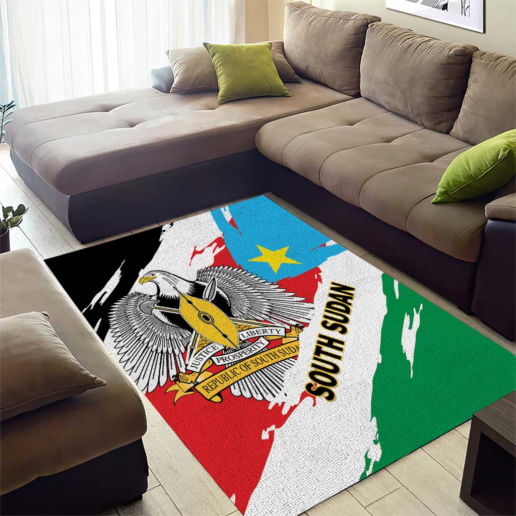 South Sudan Area Rug East Africa - Grunge Flag Unique LT01