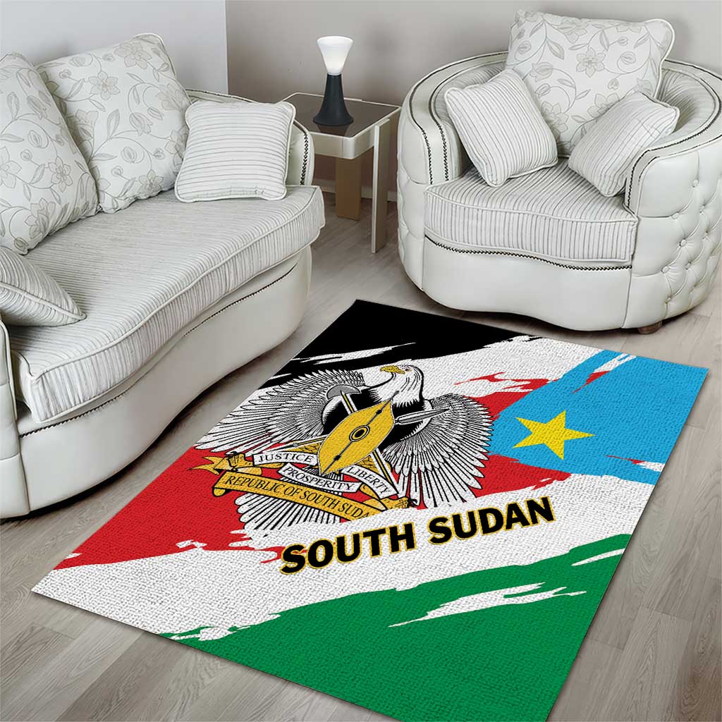 South Sudan Area Rug East Africa - Grunge Flag Unique LT01