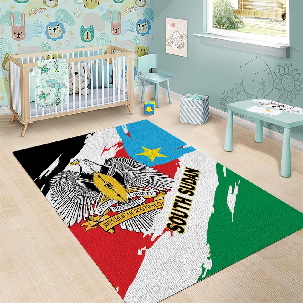 South Sudan Area Rug East Africa - Grunge Flag Unique LT01