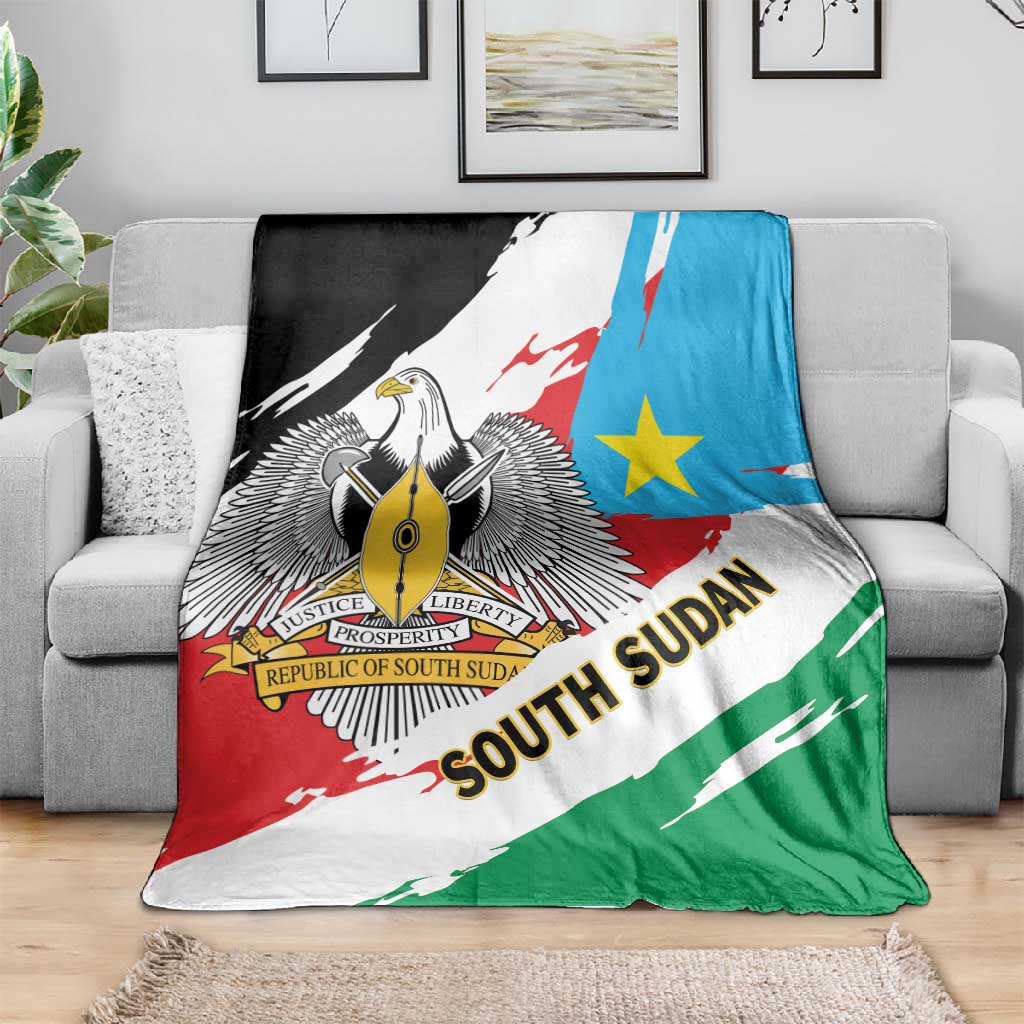 South Sudan Blanket East Africa - Grunge Flag Unique LT01