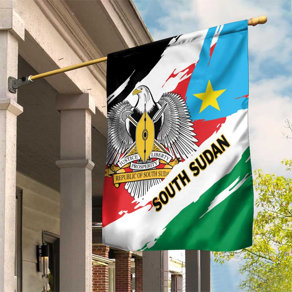 South Sudan Garden Flag East Africa - Grunge Flag Unique LT01