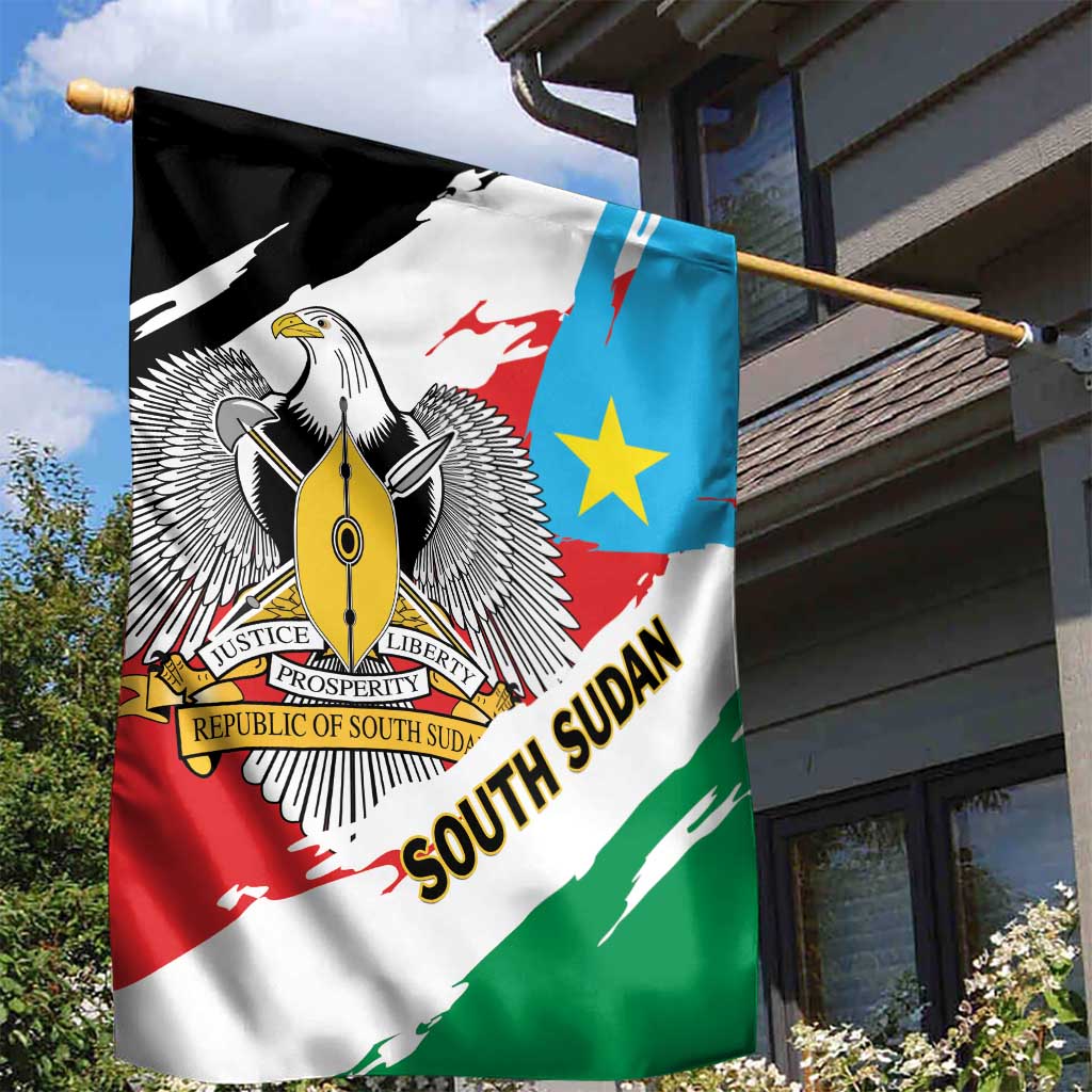 South Sudan Garden Flag East Africa - Grunge Flag Unique LT01