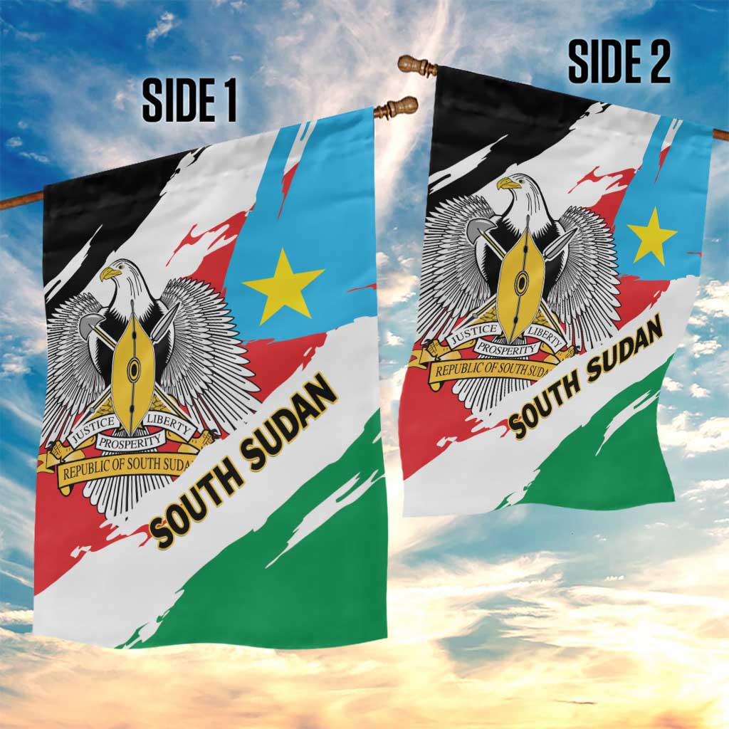 South Sudan Garden Flag East Africa - Grunge Flag Unique LT01