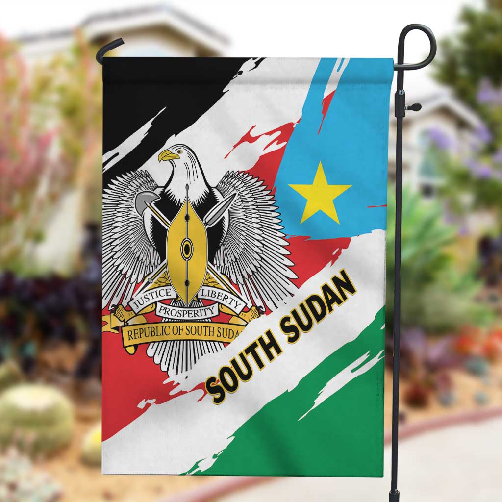 South Sudan Garden Flag East Africa - Grunge Flag Unique LT01