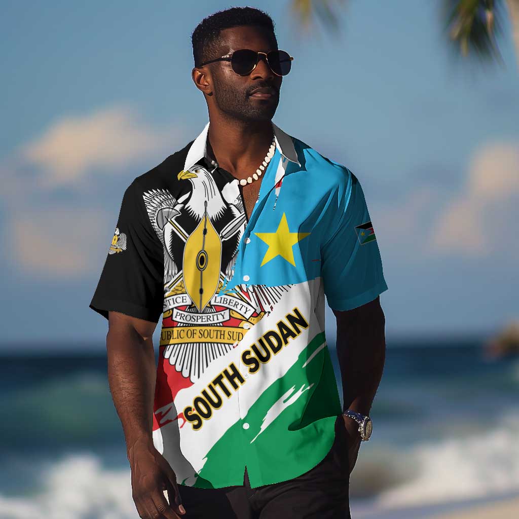 Personalized South Sudan Hawaiian Shirt East Africa - Grunge Flag Unique LT01