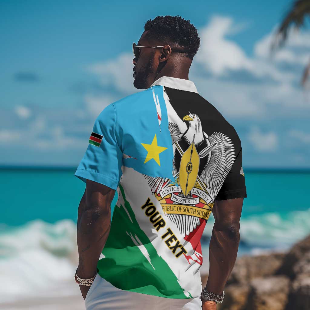 Personalized South Sudan Hawaiian Shirt East Africa - Grunge Flag Unique LT01