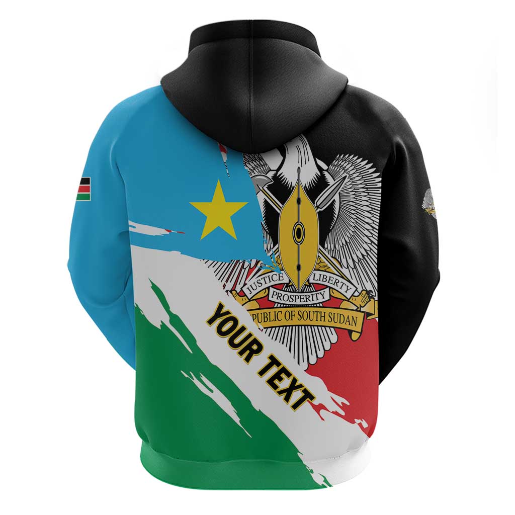 Personalized South Sudan Hoodie Grunge Flag Style LT01