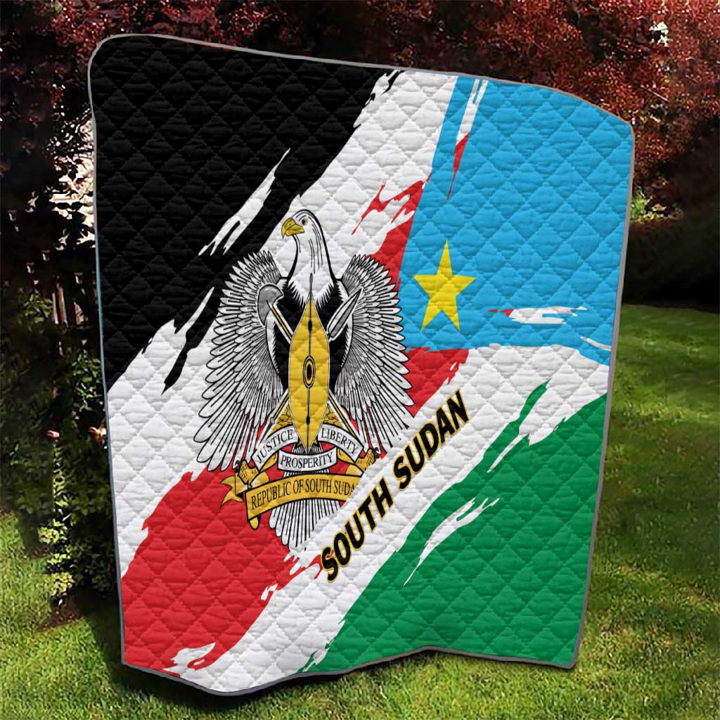 South Sudan Quilt East Africa - Grunge Flag Unique LT01