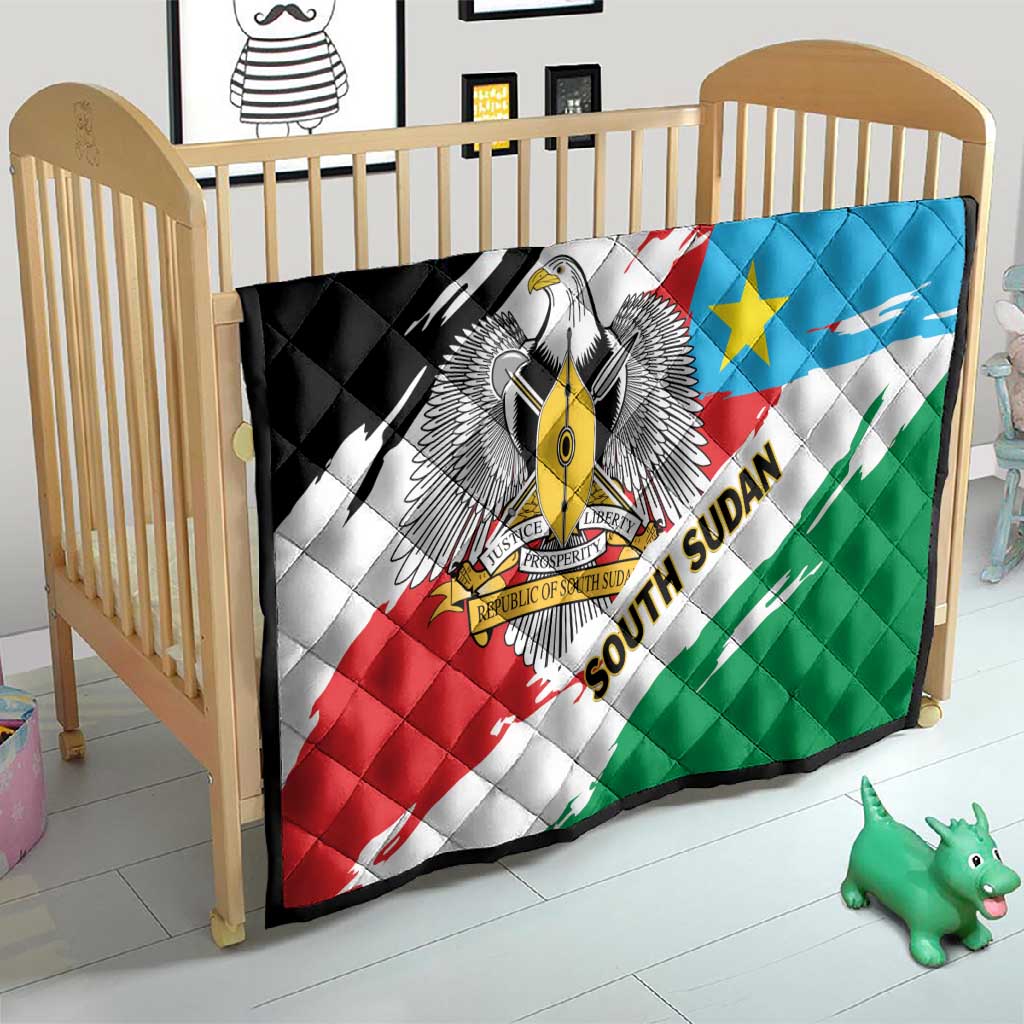 South Sudan Quilt East Africa - Grunge Flag Unique LT01