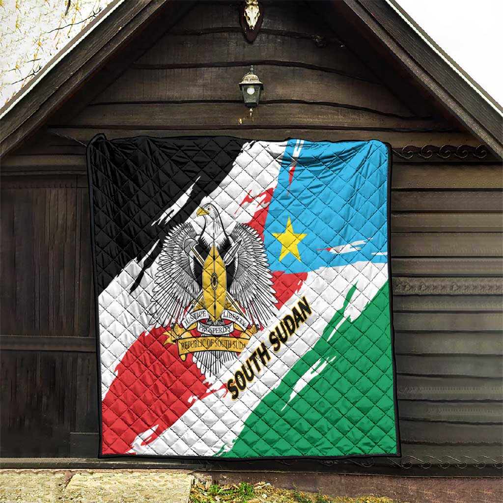 South Sudan Quilt East Africa - Grunge Flag Unique LT01