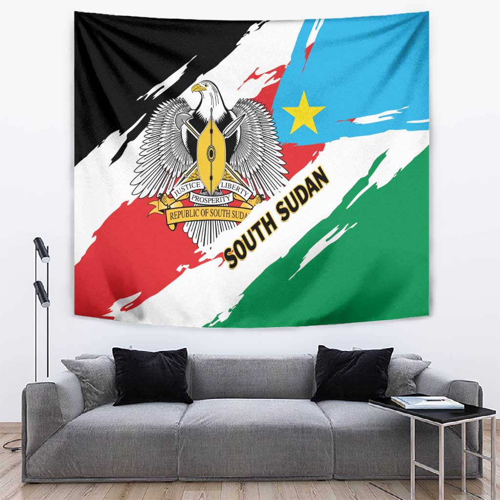 South Sudan Tapestry East Africa - Grunge Flag Unique LT01
