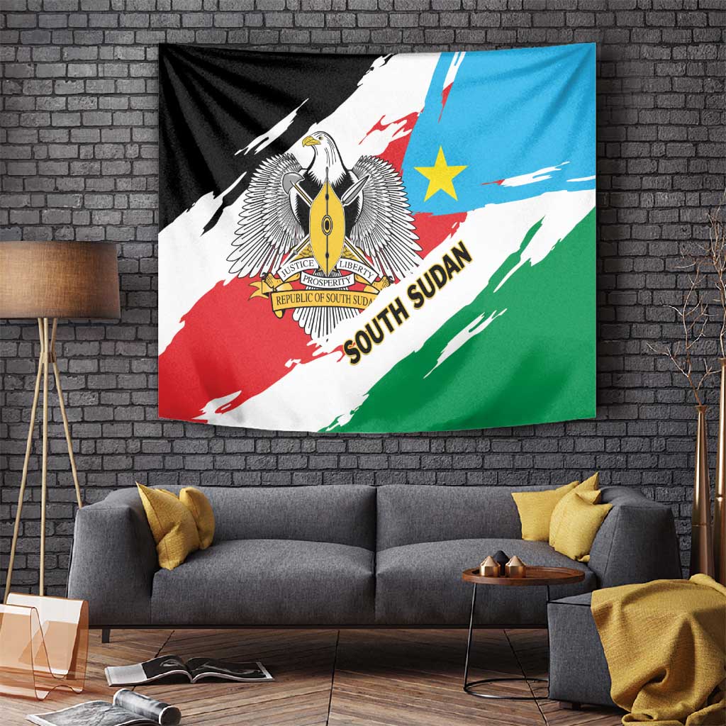 South Sudan Tapestry East Africa - Grunge Flag Unique LT01