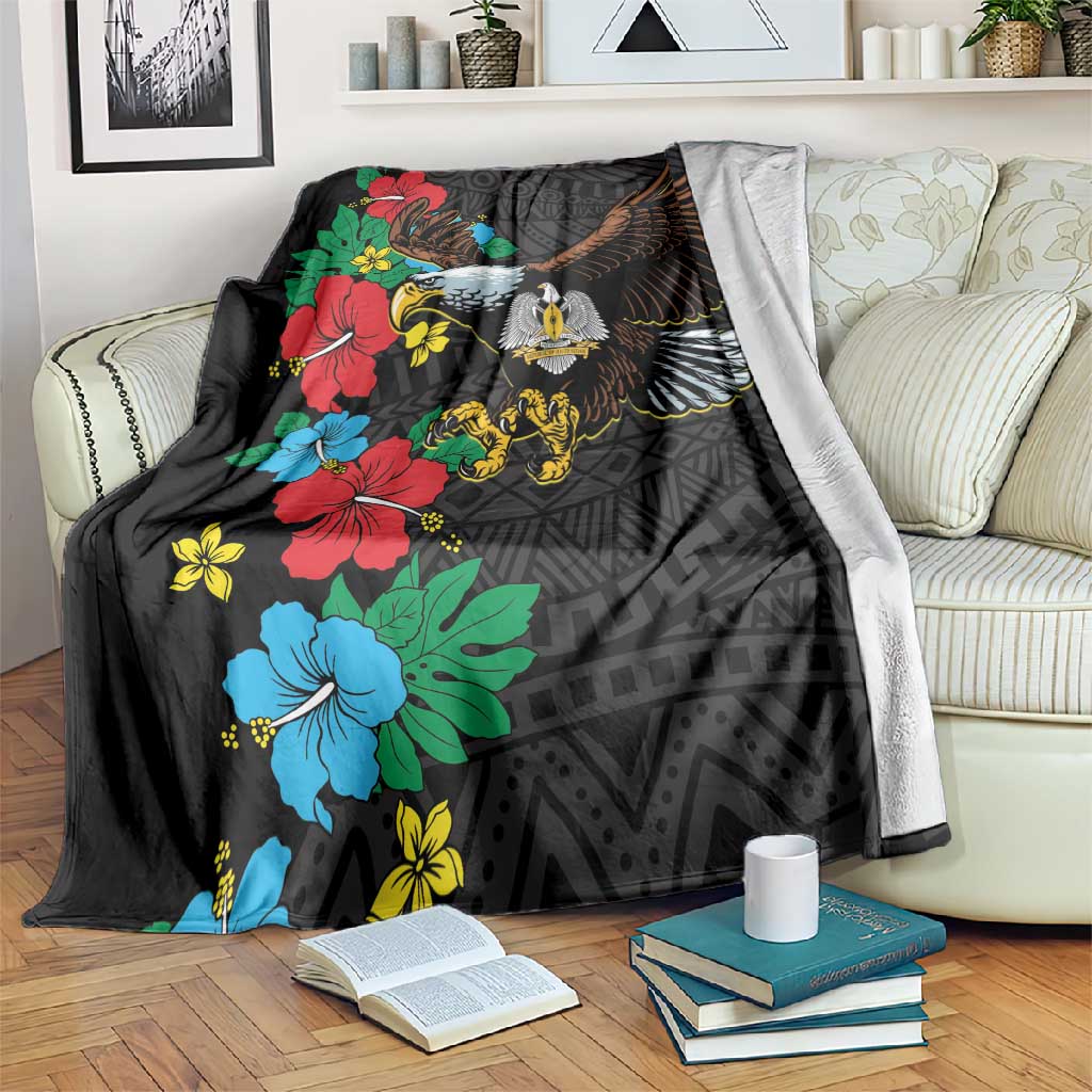 South Sudan Blanket African Pattern Hibiscus Floral LT01