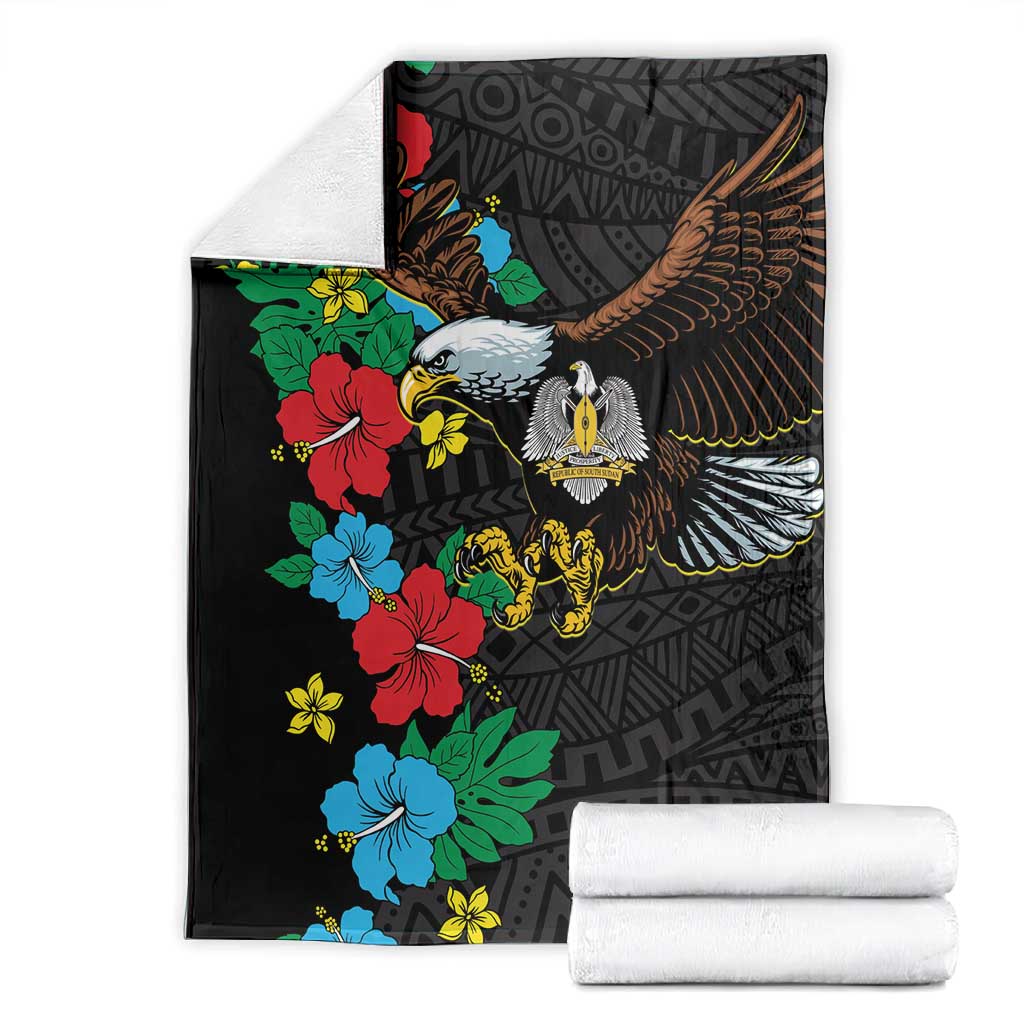 South Sudan Blanket African Pattern Hibiscus Floral LT01
