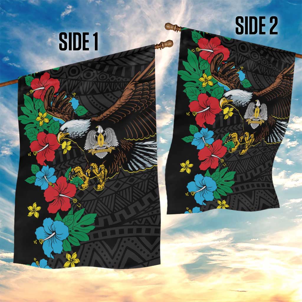 South Sudan Garden Flag African Pattern Hibiscus Floral LT01