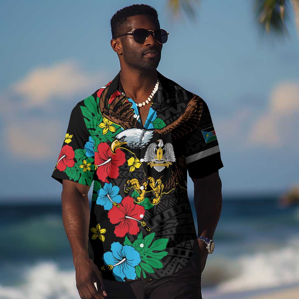 South Sudan Hawaiian Shirt African Pattern Hibiscus Floral LT01