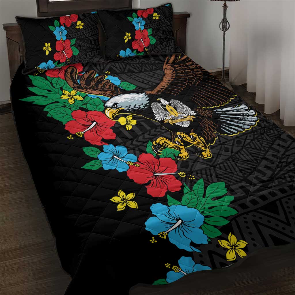 South Sudan Quilt Bed Set African Pattern Hibiscus Floral LT01