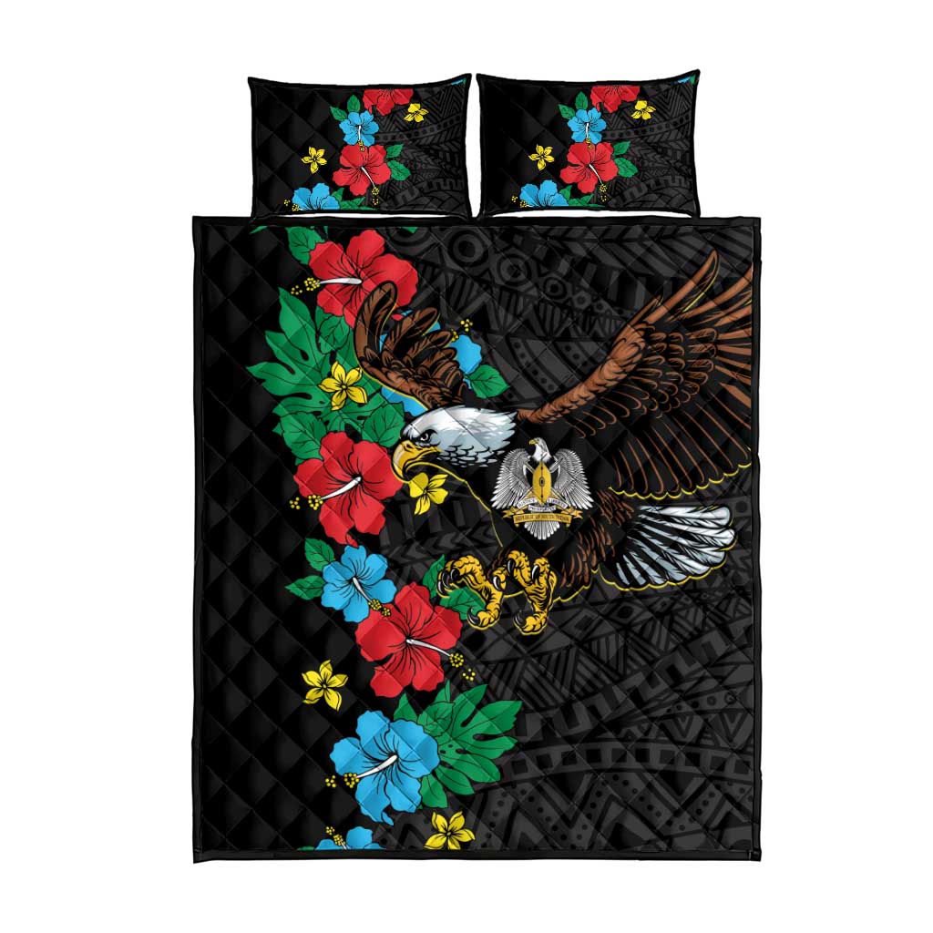 South Sudan Quilt Bed Set African Pattern Hibiscus Floral LT01