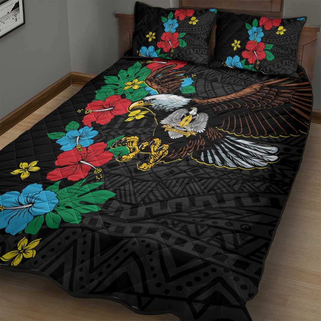 South Sudan Quilt Bed Set African Pattern Hibiscus Floral LT01