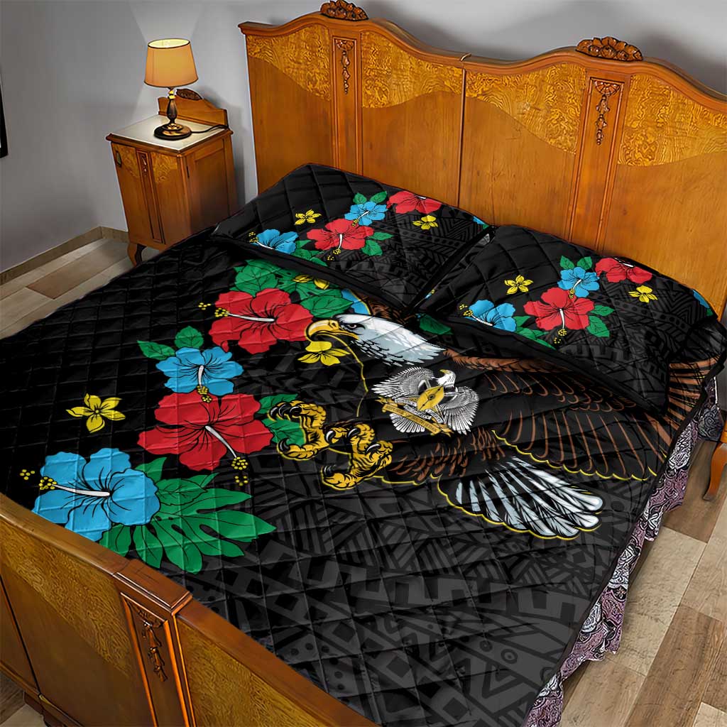 South Sudan Quilt Bed Set African Pattern Hibiscus Floral LT01