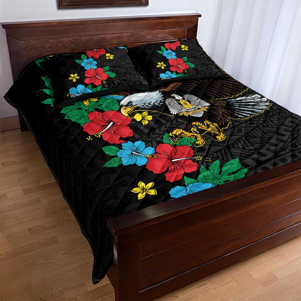 South Sudan Quilt Bed Set African Pattern Hibiscus Floral LT01