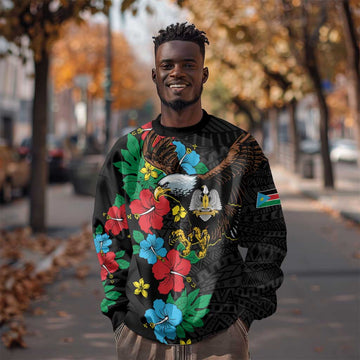 South Sudan Sweatshirt African Pattern Hibiscus Floral LT01
