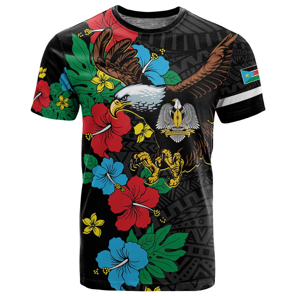 South Sudan T shirt African Pattern Hibiscus Floral LT01