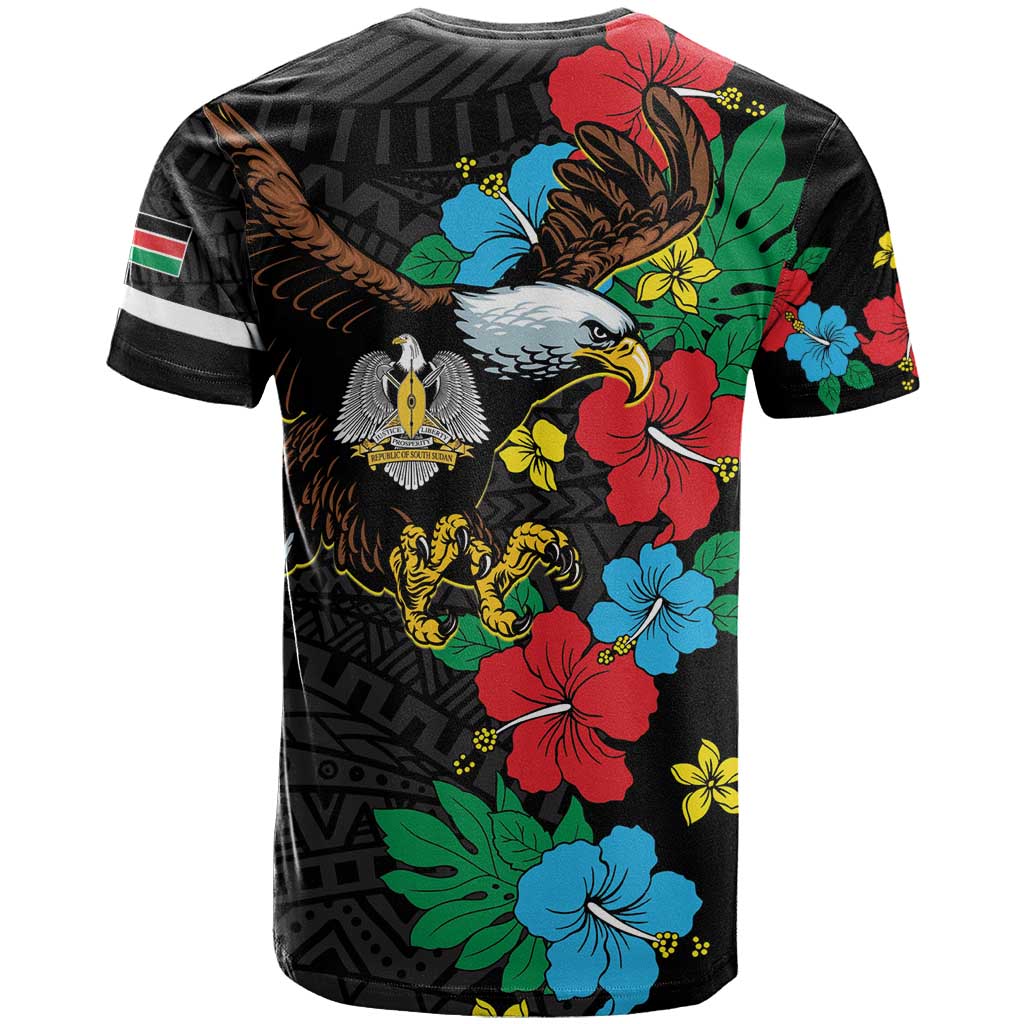 South Sudan T shirt African Pattern Hibiscus Floral LT01