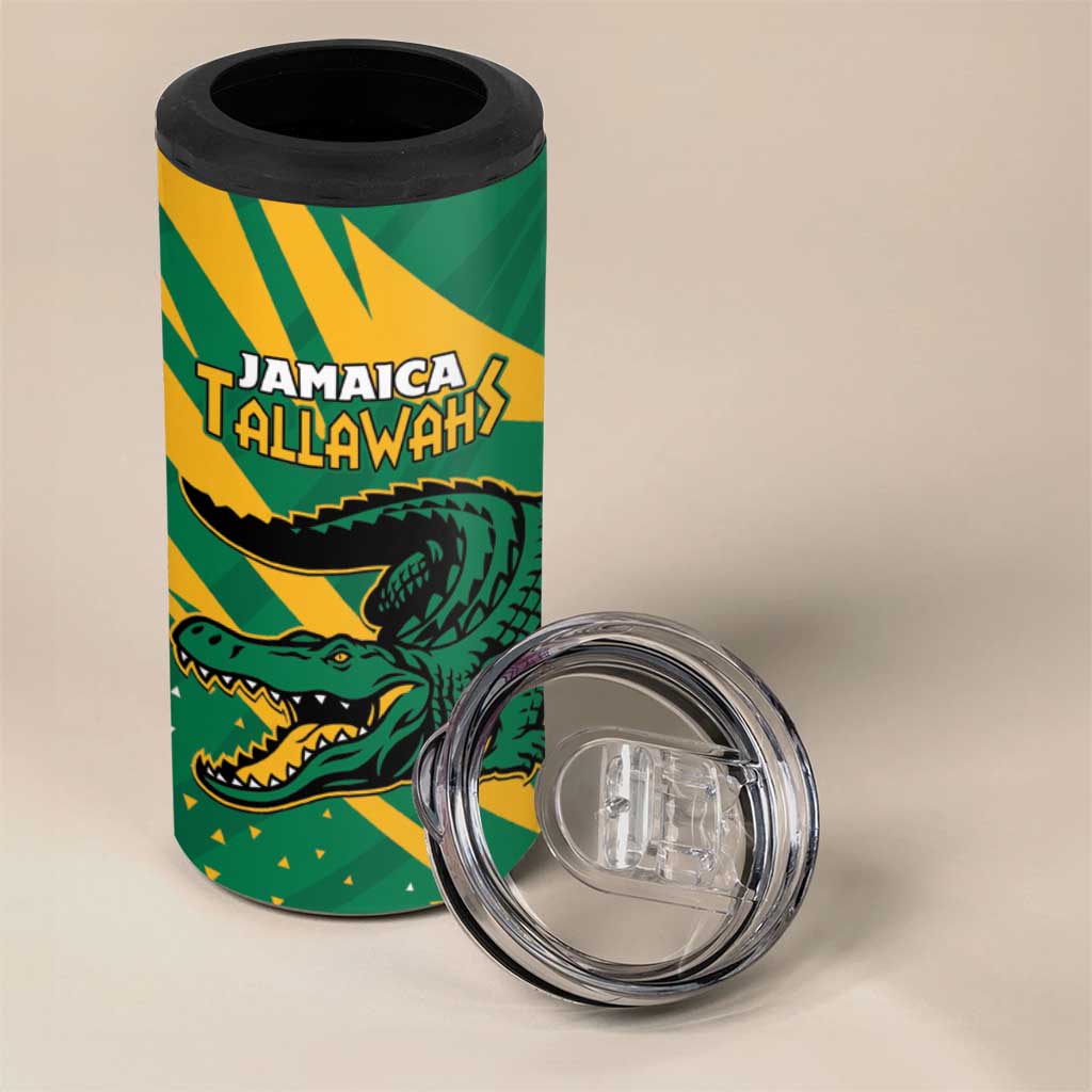 Custom Afro Jamaica Cricket Tallawahs 4 in 1 Can Cooler Tumbler Fi Wi Tallawahs Champions LT01