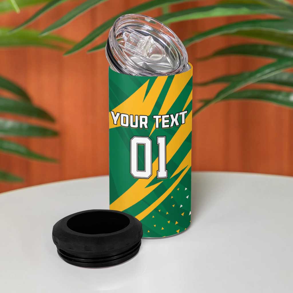 Custom Afro Jamaica Cricket Tallawahs 4 in 1 Can Cooler Tumbler Fi Wi Tallawahs Champions LT01