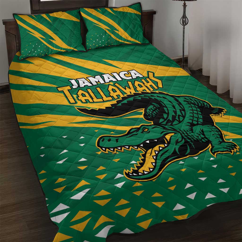 Afro Jamaica Cricket Tallawahs Quilt Bed Set Fi Wi Tallawahs Champions LT01