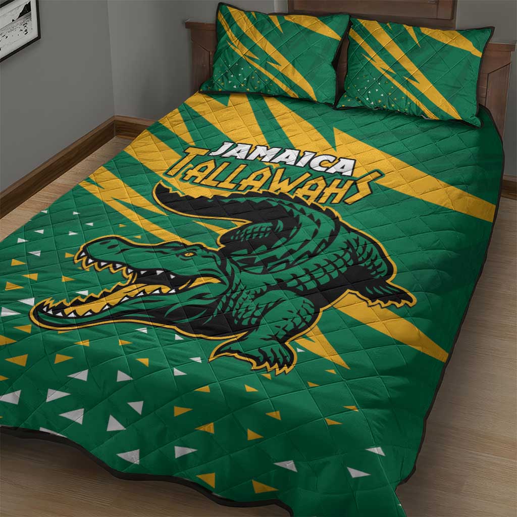 Afro Jamaica Cricket Tallawahs Quilt Bed Set Fi Wi Tallawahs Champions LT01