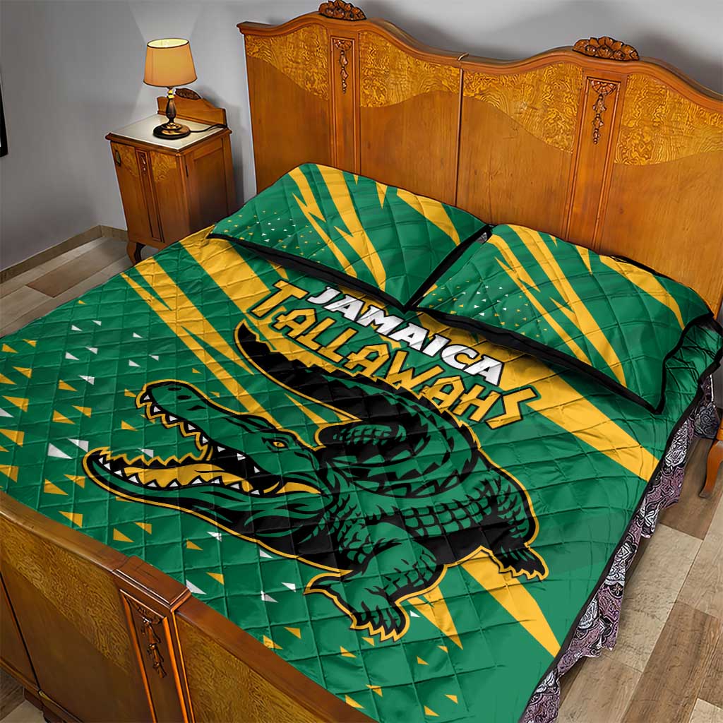 Afro Jamaica Cricket Tallawahs Quilt Bed Set Fi Wi Tallawahs Champions LT01