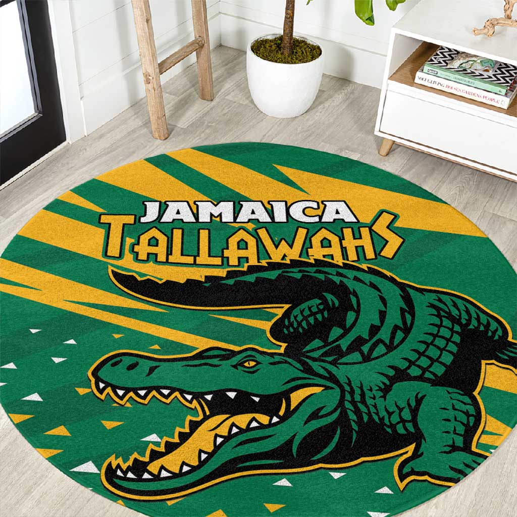 Afro Jamaica Cricket Tallawahs Round Carpet Fi Wi Tallawahs Champions LT01