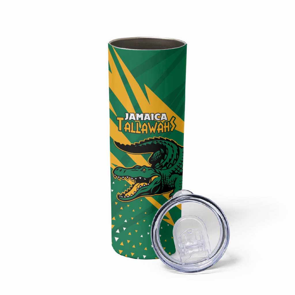 Custom Afro Jamaica Cricket Tallawahs Skinny Tumbler Fi Wi Tallawahs Champions LT01