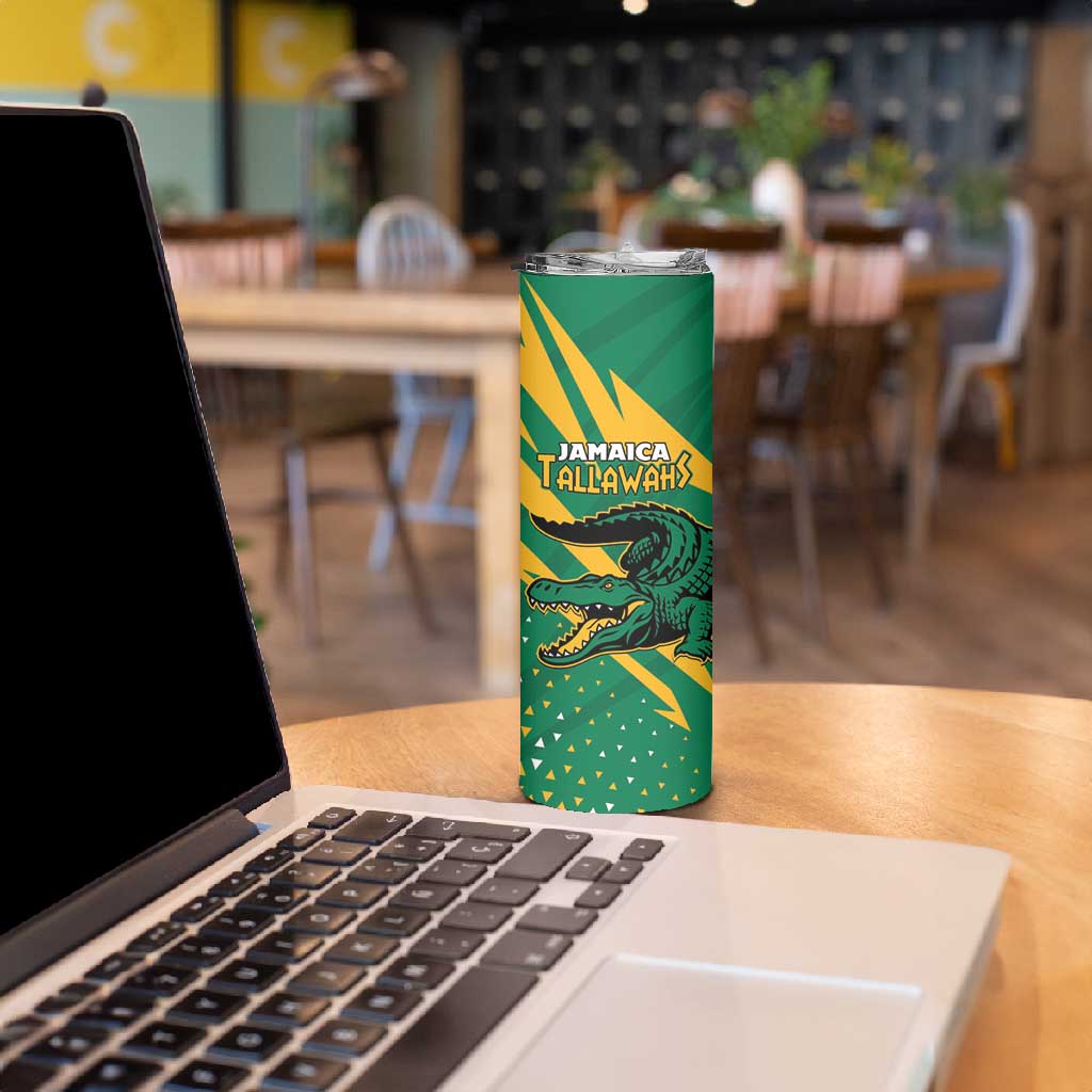 Custom Afro Jamaica Cricket Tallawahs Skinny Tumbler Fi Wi Tallawahs Champions LT01
