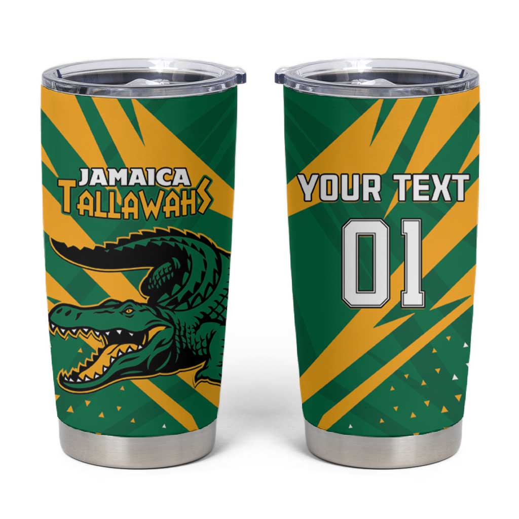 Custom Afro Jamaica Cricket Tallawahs Tumbler Cup Fi Wi Tallawahs Champions LT01
